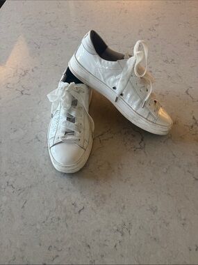 P448 White Patent Leather Women's Sneakers with Ribbon Laces ‘Jack’ Women’s 41